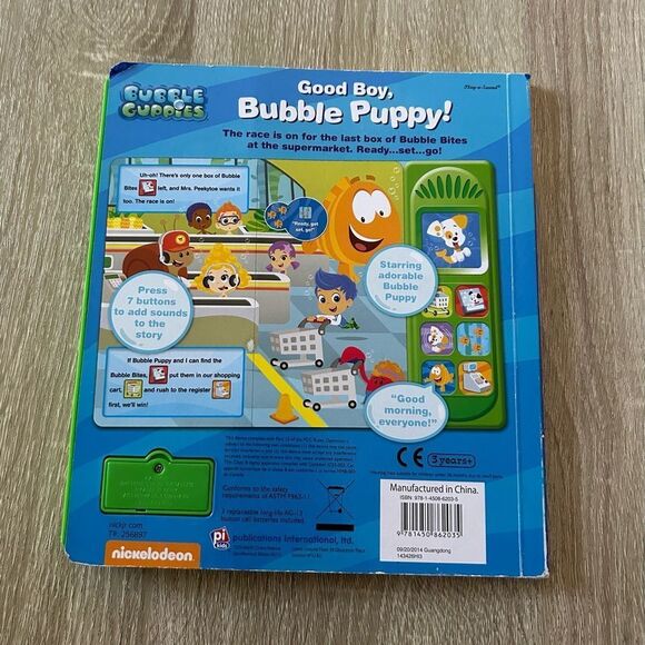 PREOWNED … NICKELODEON “Bubble Guppies” Good Boy,Bubble Puppy! Play A Sound Book - Picture 2 of 2